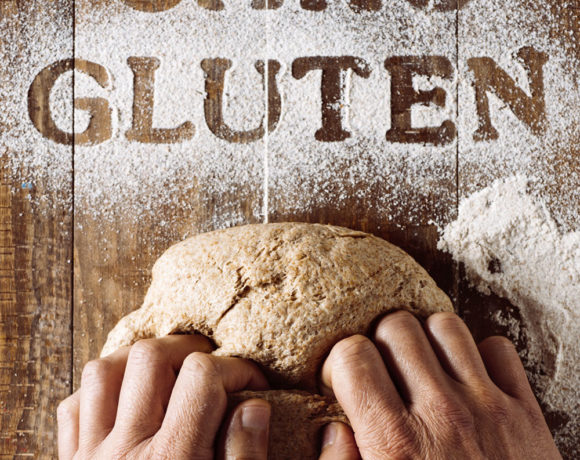 Image of hands kneading gluten free bread.