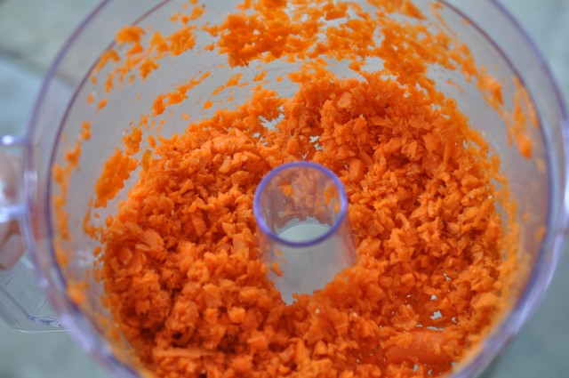 Photo of carrots in food processor